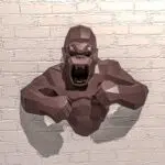 Papercraft torse de Kong en origami 3D, vue 2