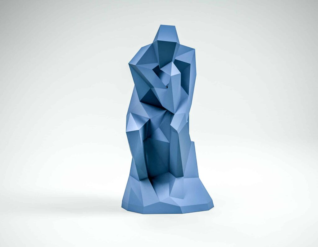 Papercraft del Pensador en origami