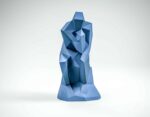 Papercraft de El Pensador en origami 3D