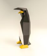 Papercraft de pingouin qui dab en origami 3D