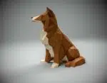 Border Collie Papercraft als 3D-Origami