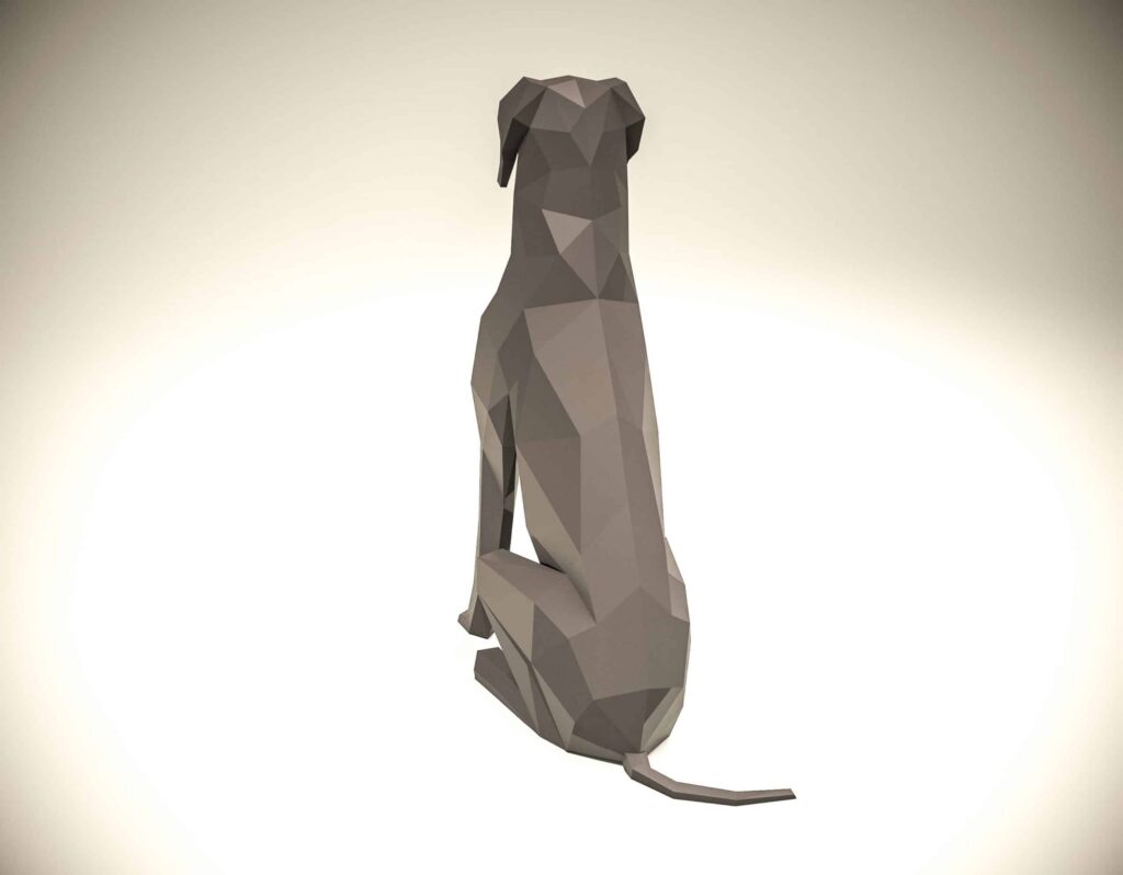 German Shepherd Dog Papercraft Origami