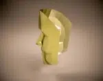 Papercraft de máscara masculina em origami 3D