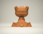 Papercraft of 3D origami bear