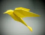 Origami 3D vogel, weergave 4