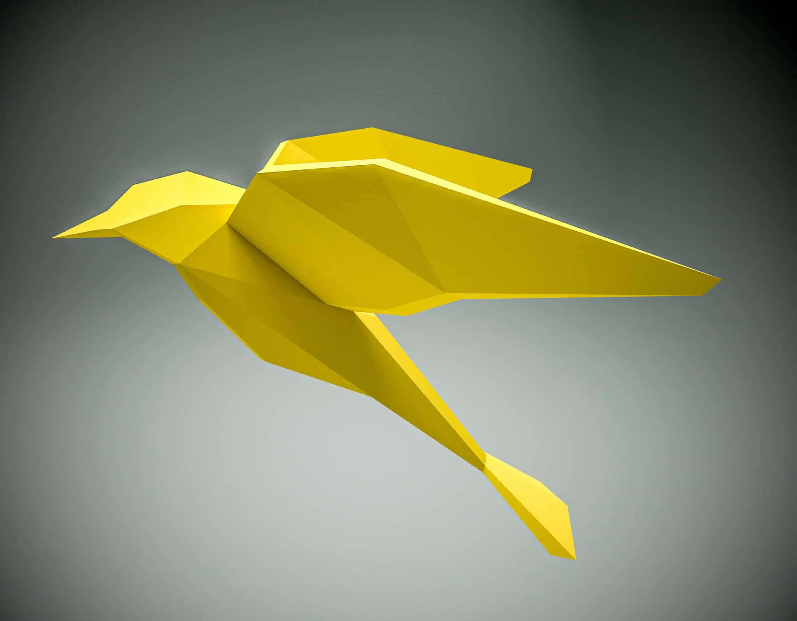 Origami 3D vogel, weergave 4