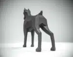 Dobermann Papercraft Origami 3D