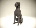 Papercraft Deutscher Hund als Origami