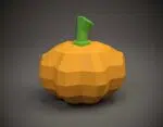 Papercraft de abóbora para Halloween em origami 3D