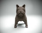 Papercraft di bulldog francese in origami 3D