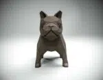 Franse bulldog papercraft in 3D-origami, weergave 4