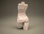 Papercraft de buste féminin en origami 3D