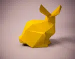 Papercraft de liebre en origami 3D