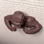 Papercraft torse de Kong en origami 3D, vue 4