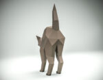 Papercraft de chat en origami