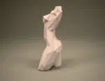 Papercraft de buste féminin en origami 3D
