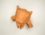 Papercraft of 3D origami bear