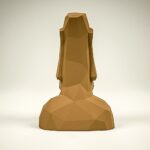 Papercraft Moai head in origami