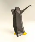 3D origami pinguïn die dabt, weergave 4