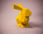 Papercraft de lièvre en origami 3D