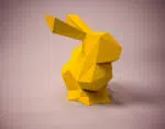 Papercraft de liebre en origami 3D