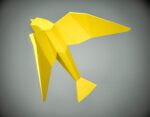 Papercraft d'oiseau en origami 3D