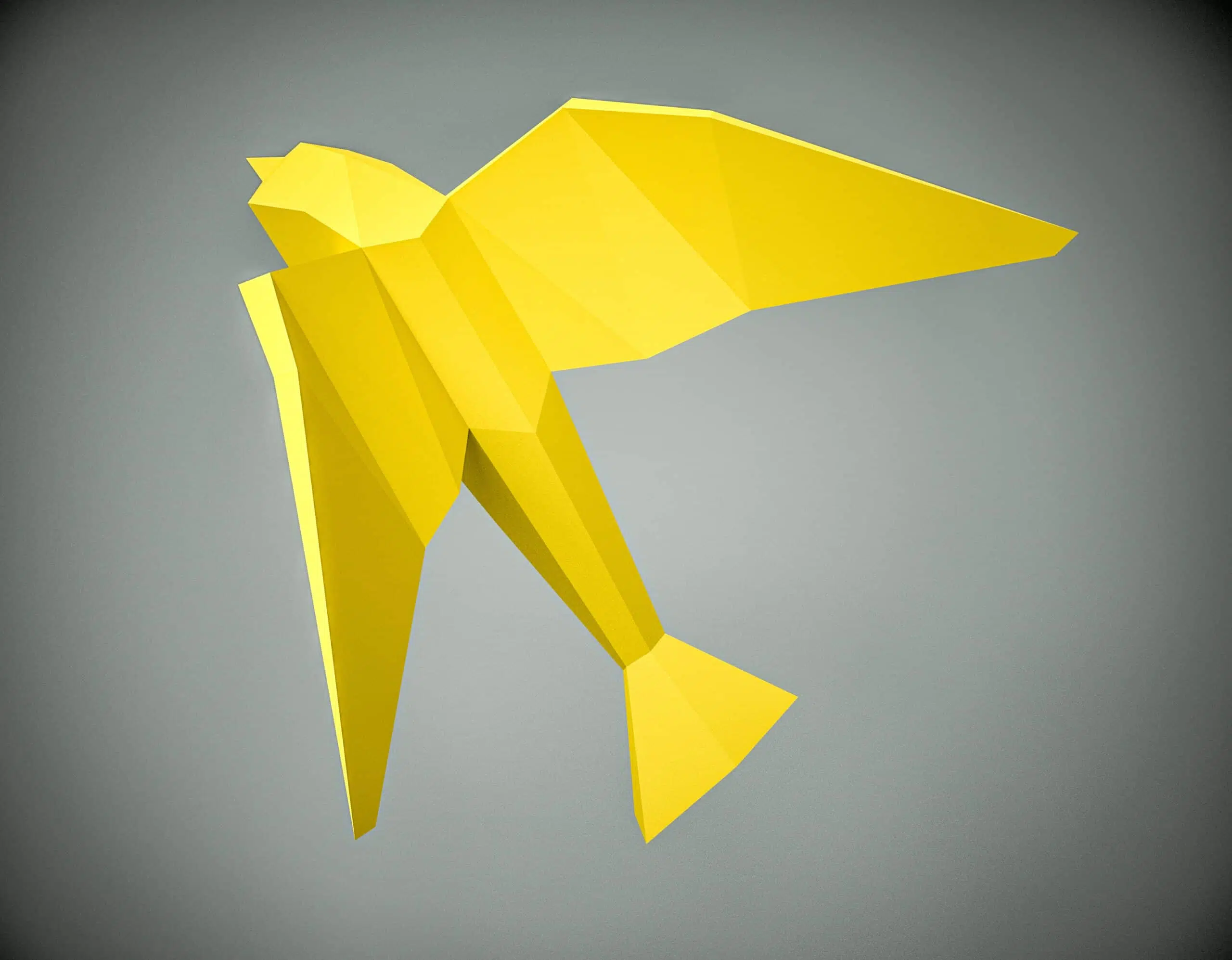 Origami 3D vogel, weergave 5