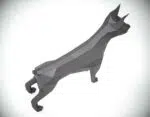 Dobermann Papercraft Origami 3D
