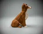 Border Collie Papercraft als 3D-Origami