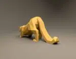 Papercraft of leopard in 3D origami