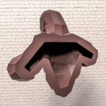 Papercraft torse de Kong en origami 3D