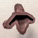 Papercraft torse de Kong en origami 3D, vue 6