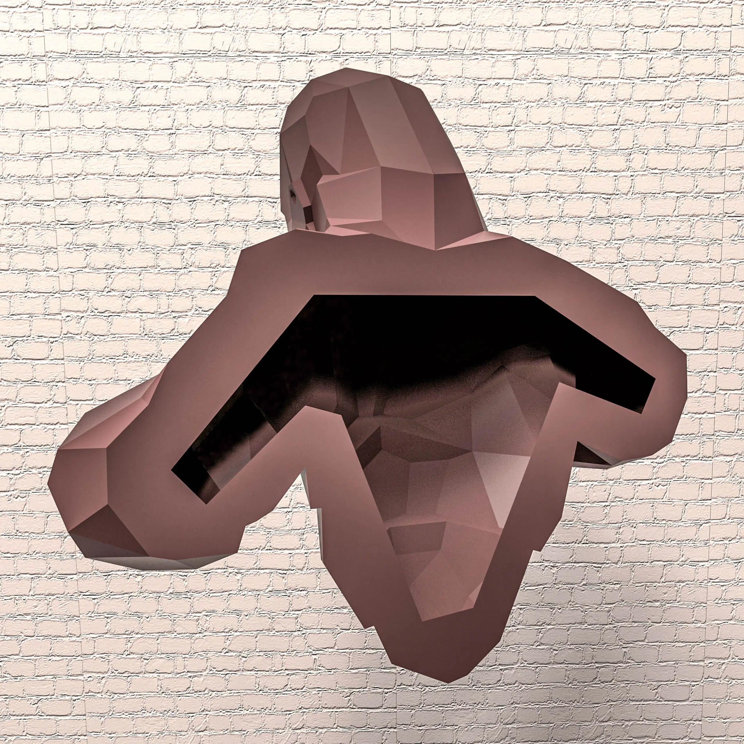 Papercraft torse de Kong en origami 3D, vue 6
