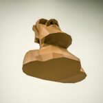 Papercraft Moai head in origami