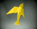 Origami 3D vogel, weergave 6