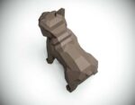 Papercraft di bulldog francese in origami 3D