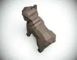 Franse bulldog papercraft in 3D-origami, weergave 6