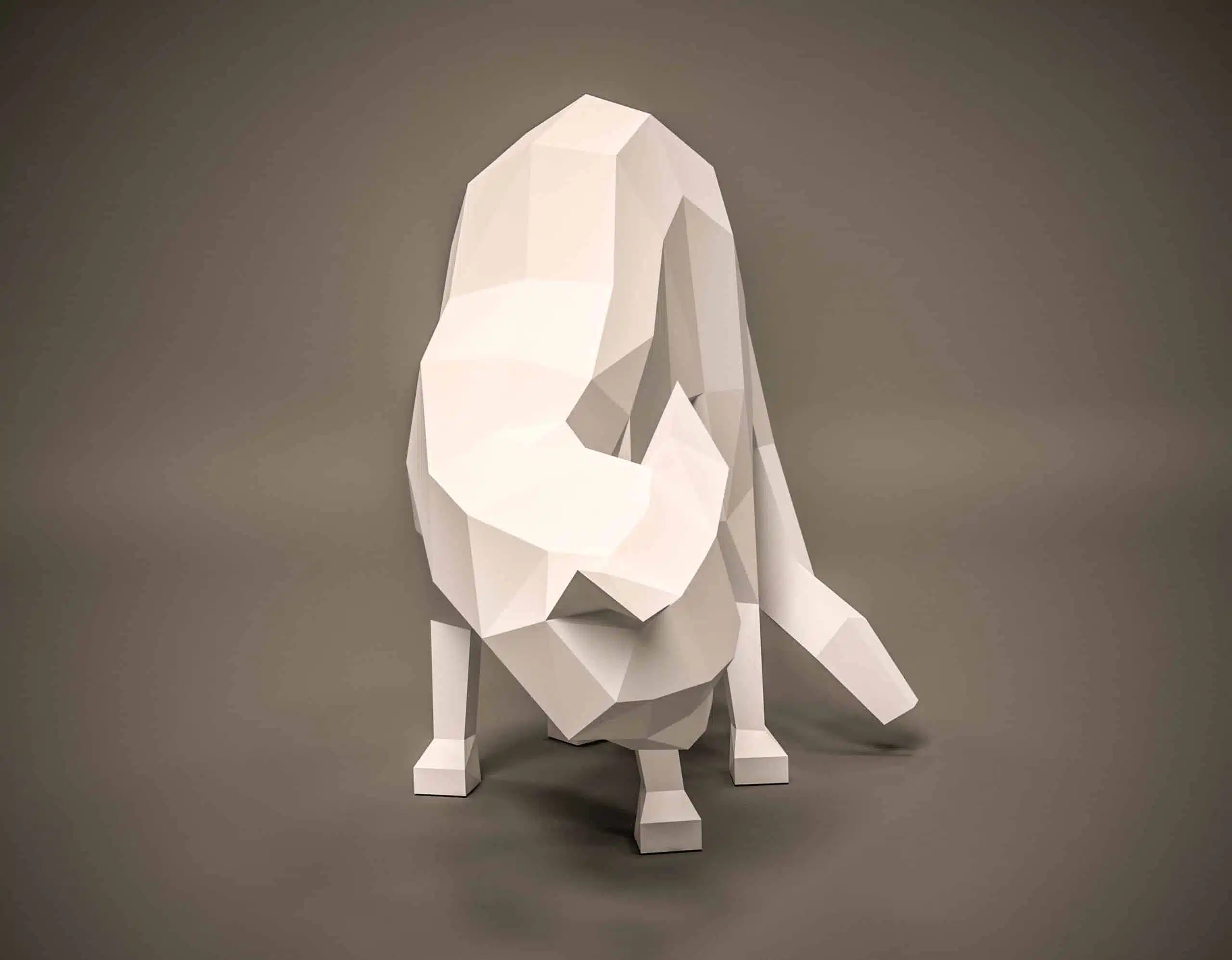 3D Origami Arched Back Cat Papercraft, view 5