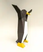 3D origami pinguïn die dabt, weergave 6