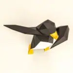 3D origami pinguïn die dabt, weergave 7