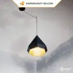 Papercraft pantalla de lámpara diamante en origami