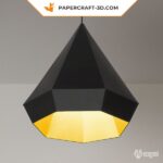 Papercraft abat-jour diamant en origami