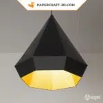 Papercraft pantalla de lámpara diamante en origami