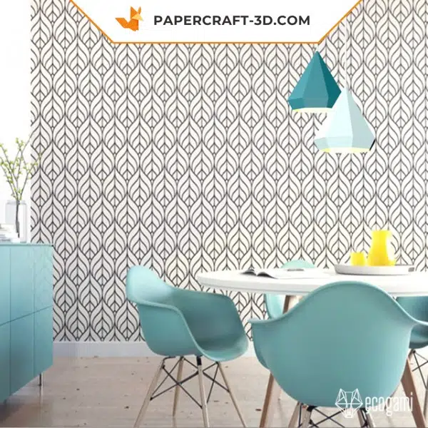 Papercraft pantalla de lámpara diamante en origami