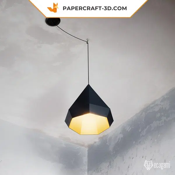 Papercraft Origami Lampenschirm Diamant