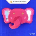 Elephant origami papercraft box
