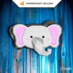 Elephant origami papercraft box