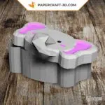 Elephant origami papercraft box