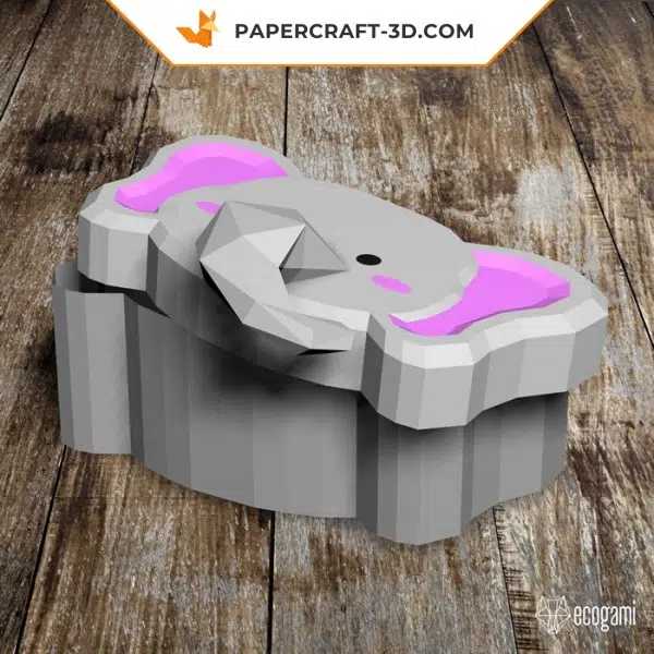 Papercraft Origami Elefantenbox