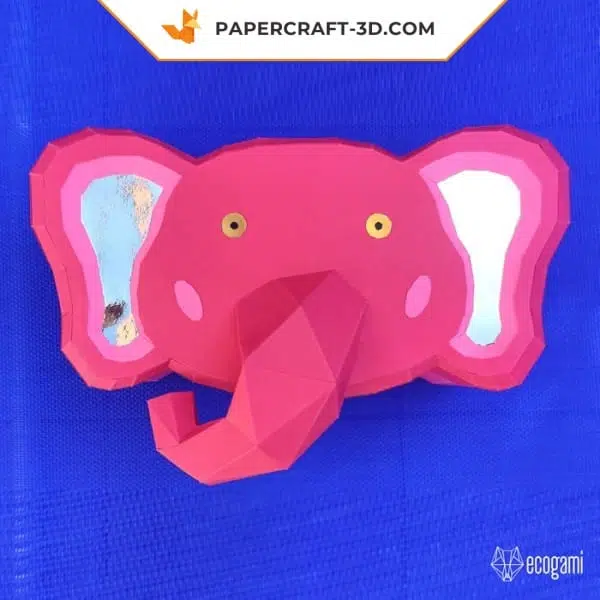 Elephant origami papercraft box